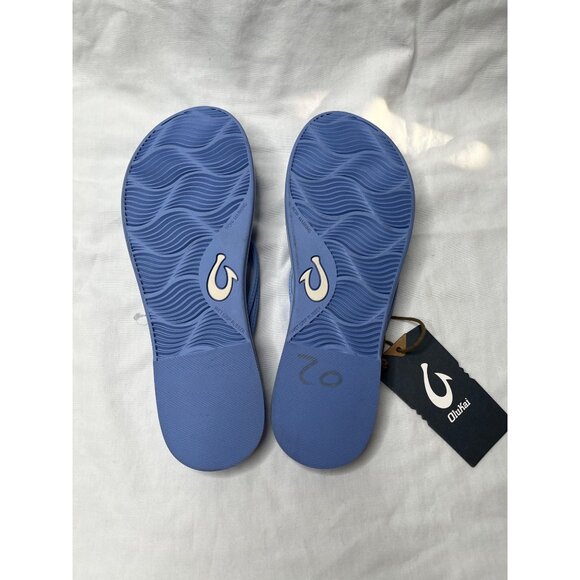 Olukai Womens Aka Cloud Blue Thong Toe Flip-Flops Size 9 - Picture 7 of 8